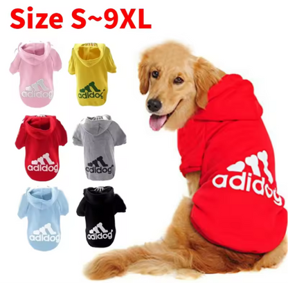 Autumn winter warm dog clothes Adidog dog hoodies pet warm coat for medium large dog jacket sweater puppy bulldog french clothing