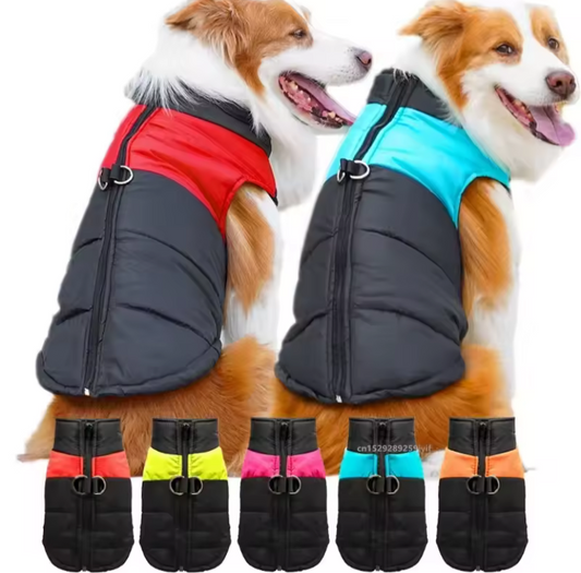 Waterproof Dog Warm Clothes, Pet Coat, Padded Winter Vest with Zipper, Clothing for Small, Medium and Large Dogs, Outfit