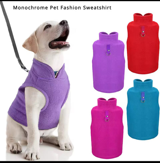Fall and winter clothes for pet dogs, warm wool vest for dogs, French bulldog coat, puppy, Chihuahua, pug, dog clothing