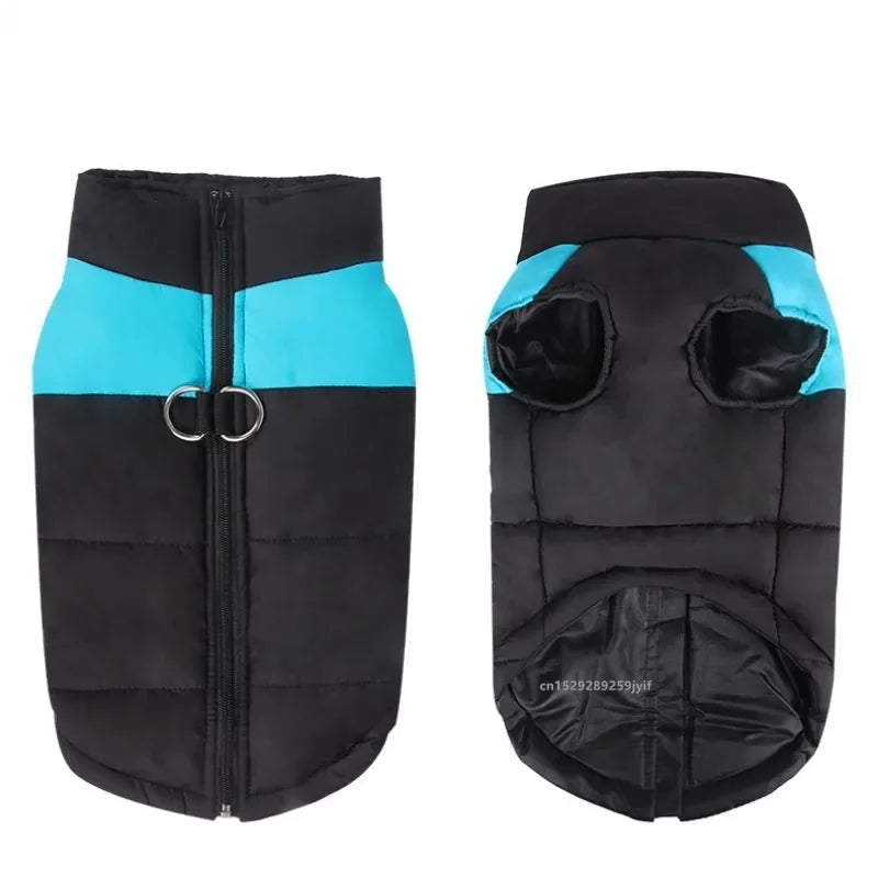 Waterproof Warm Dog Clothes Pet Coat Winter Vest Padded Zipper Jacket Dog Clothing for Small Medium Big Dogs Outfit